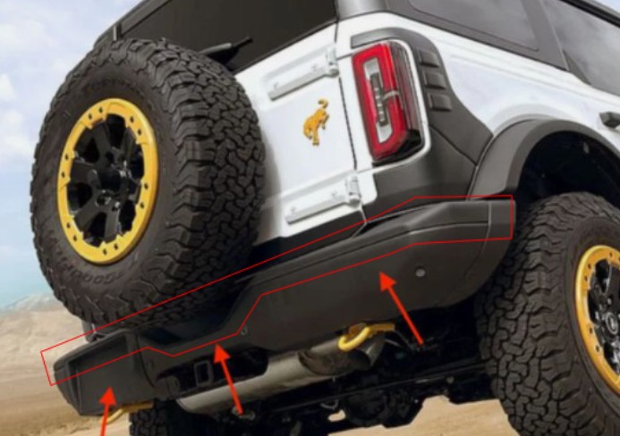 ბამპერის BRONCO 2021-2024 პადი უკანა