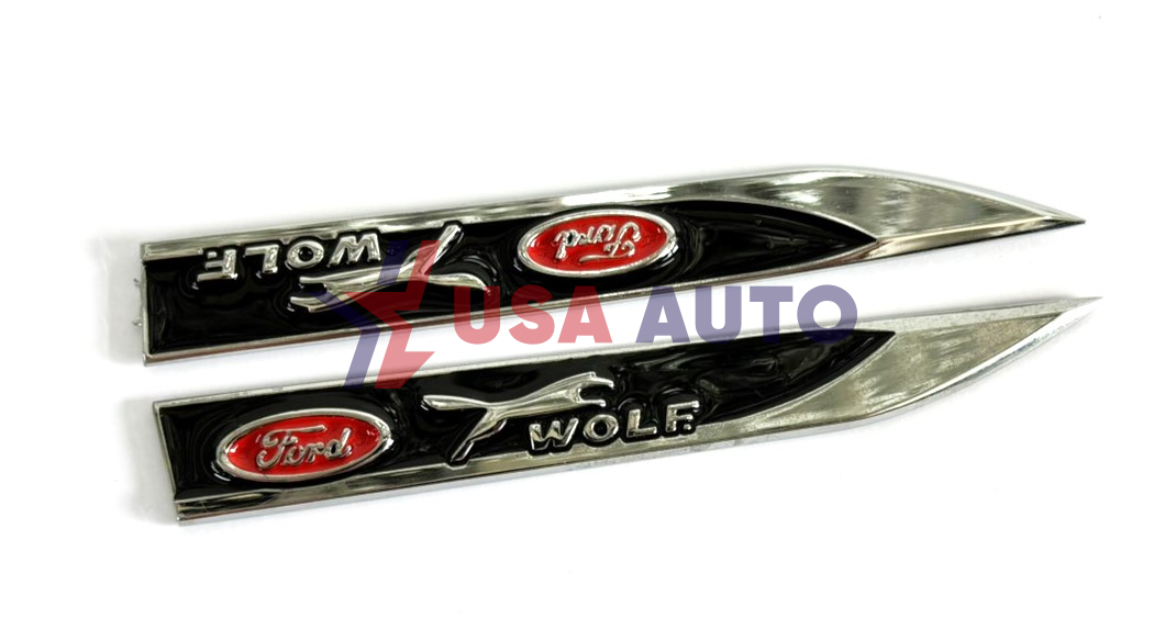 ემბლემა საბარგულის FORD WOLF 150x19mm შავი (რკინა) კომპლექტი