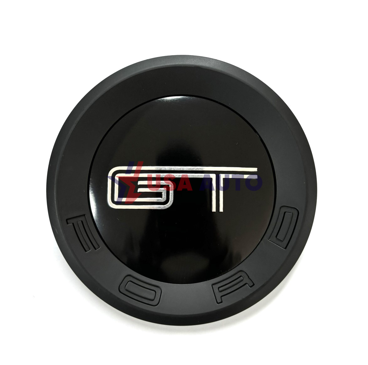 ემბლემა საბარგულის MUSTANG GT 150mm შავი (ABS პლასტმასი)