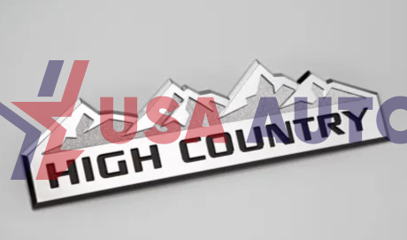 ემბლემა HIGH COUNTRY 125x35mm ქრომირებული (რკინა)