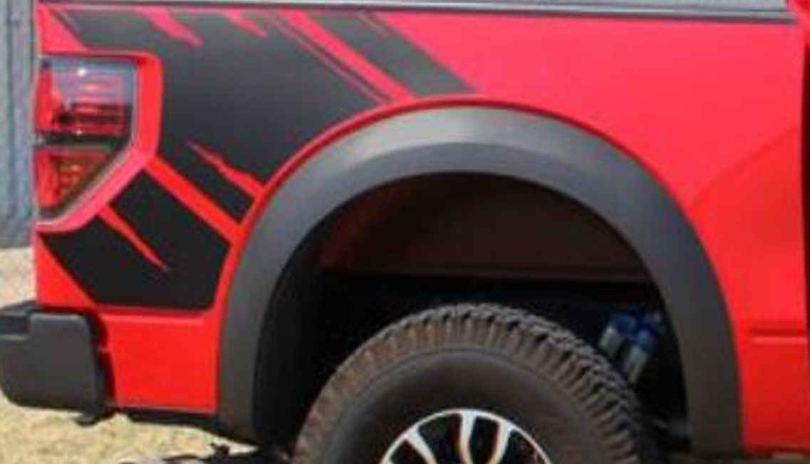 სტიკერი F150 2009-2014 საბარგულის ფრთის (კომპლექტი-2ც) შავი მატე